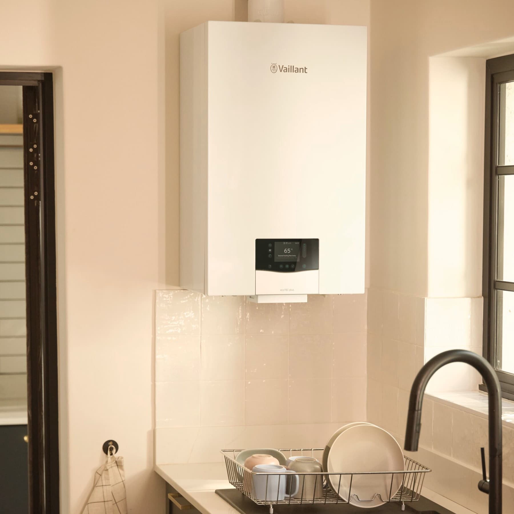 Centrala Vaillant intr-o bucatarie