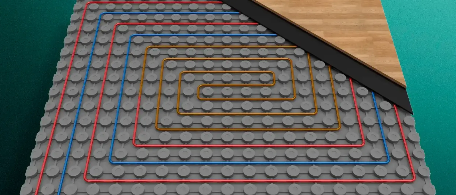 montaj modular incalzire in pardoseala pe panouri cu nuturi
