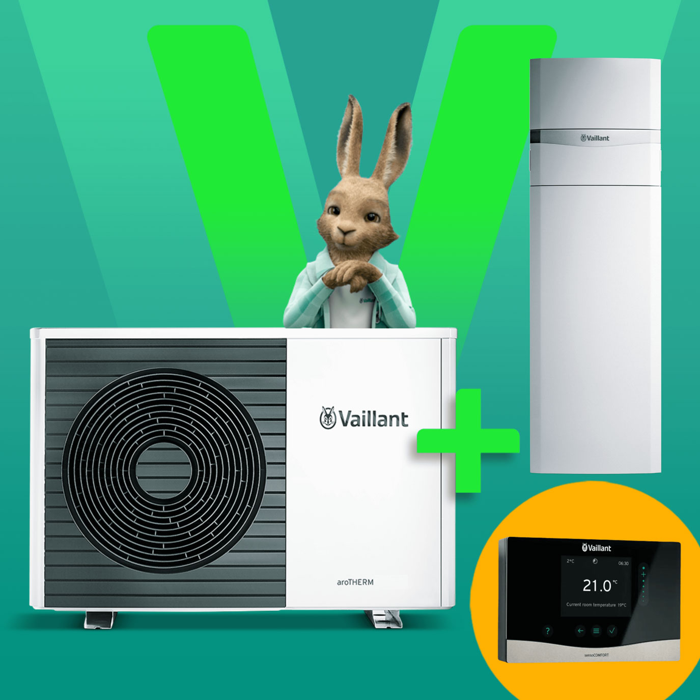 Hare with Vaillant products